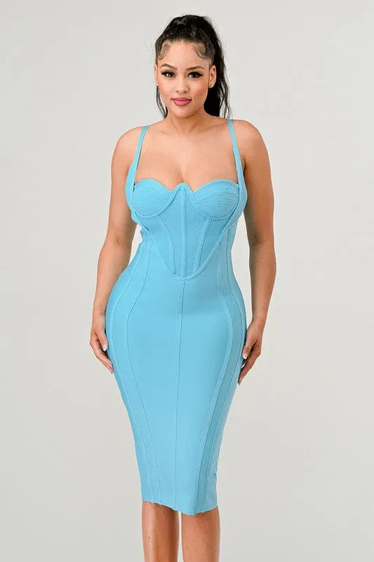 Athina corset bandage mini dress