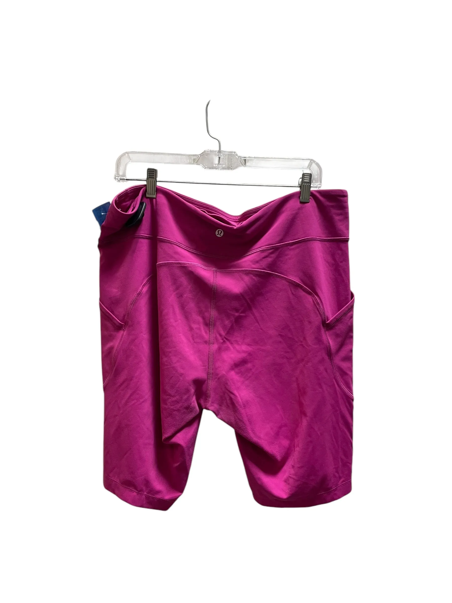Athletic Shorts By Lululemon In Pink, Size: 18