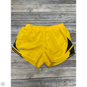 Athletic Shorts By Under Armour In Yellow, Size: S