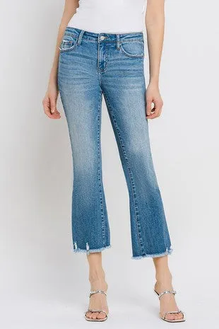 Axl Mid Rise Crop Mini Bootcut - Vervet