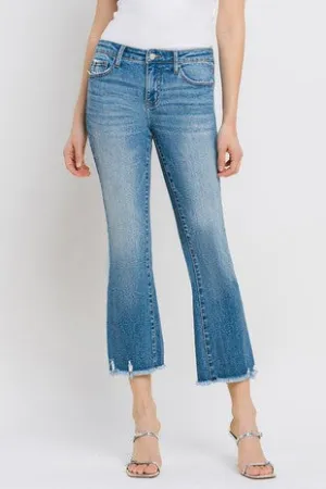 Axl Mid Rise Crop Mini Bootcut - Vervet
