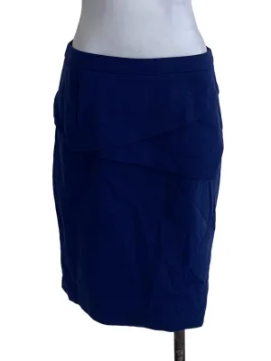 Azure Blue Plain Pencil Skirt
