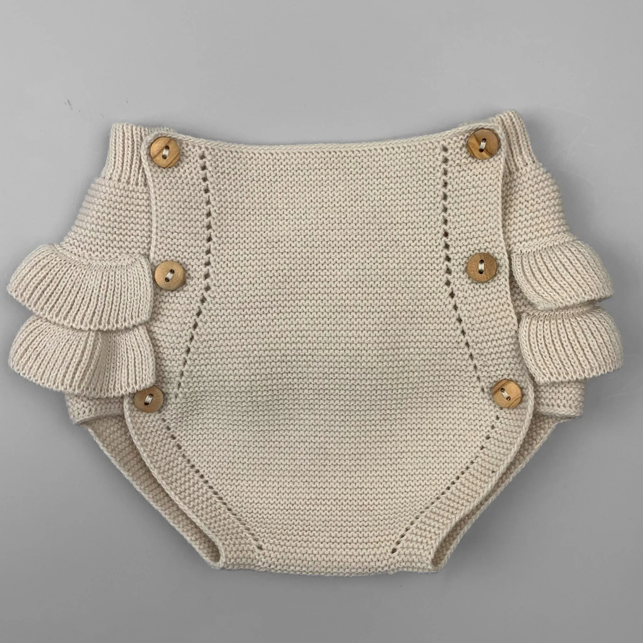 Baby Girls Beige Knitted Jumper With Jam Pants