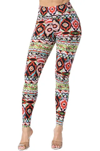 BACK TIED PRINT   BOOTY LEGGINGS(D1956PR) <Bundle>