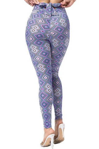 BACK TIED PRINT   BOOTY LEGGINGS(D1956PR) <Bundle>