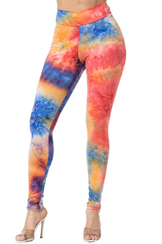 BACK TIED PRINT   BOOTY LEGGINGS(D1956PR) <Bundle>