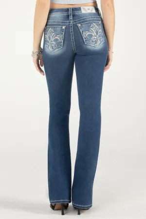 Barely There Fleur De Lis Bootcut Jeans