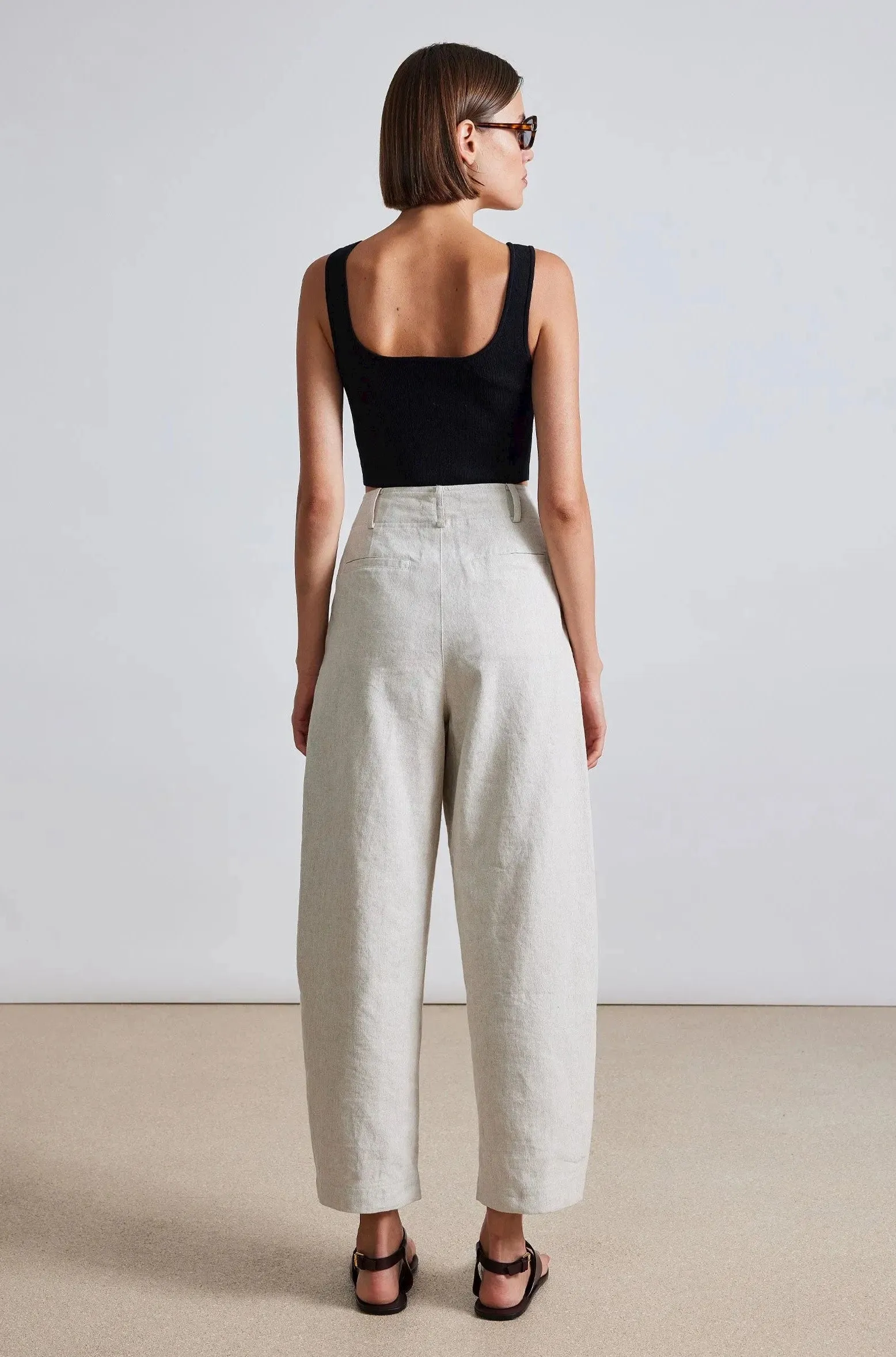 Bari Crop Trouser, Flax