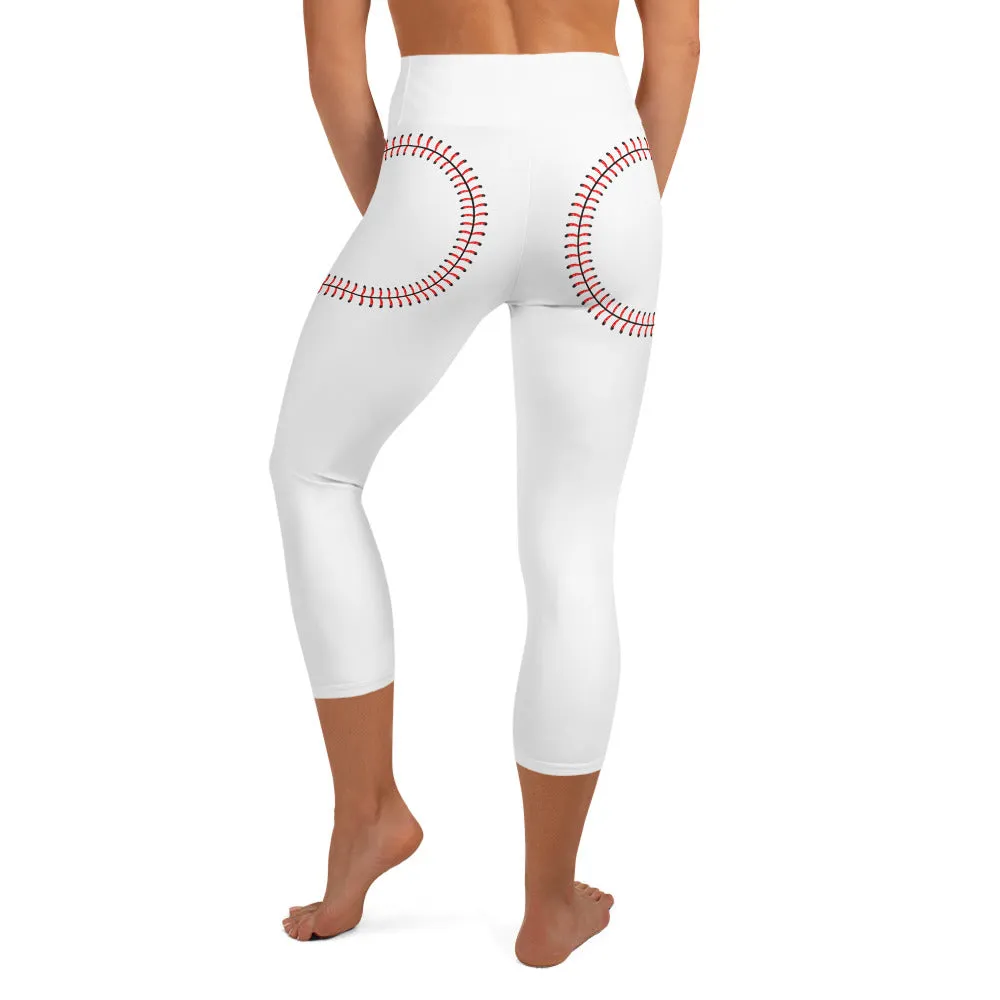 Baseball Butt High-waist Yoga Capri Leggings