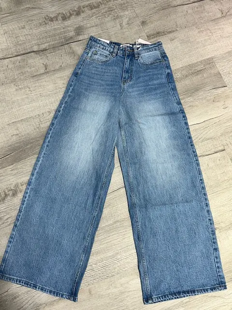 Bayeas Daisy Wide Leg Denim- Lt Blue