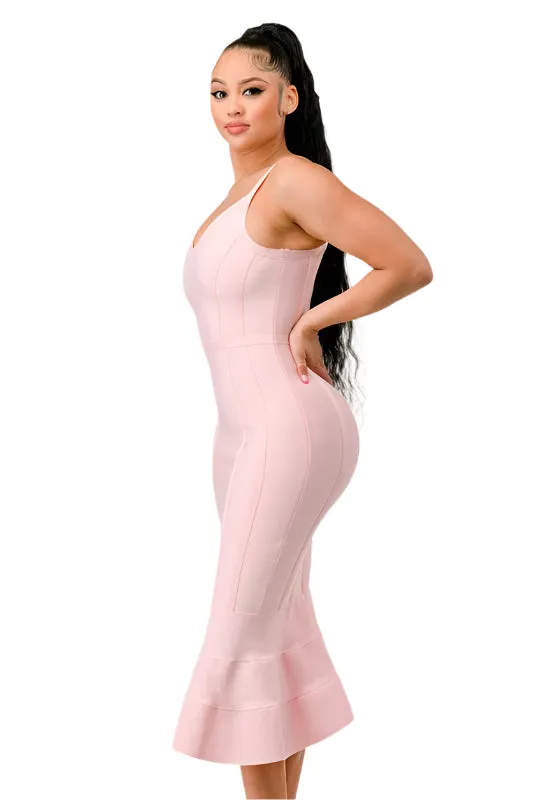 Beauty in Pink- Soft Pink Bandage Dress