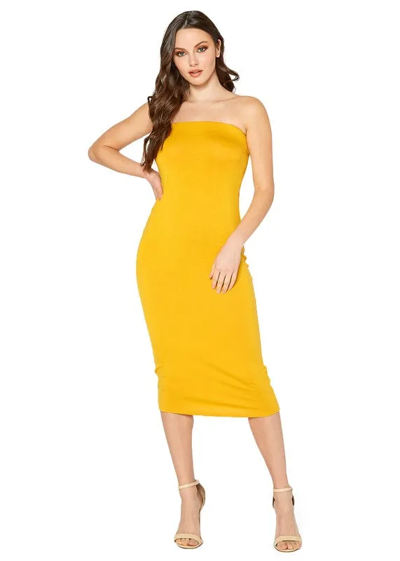 Bellatrix Tube Top Bodycon Midi Dress