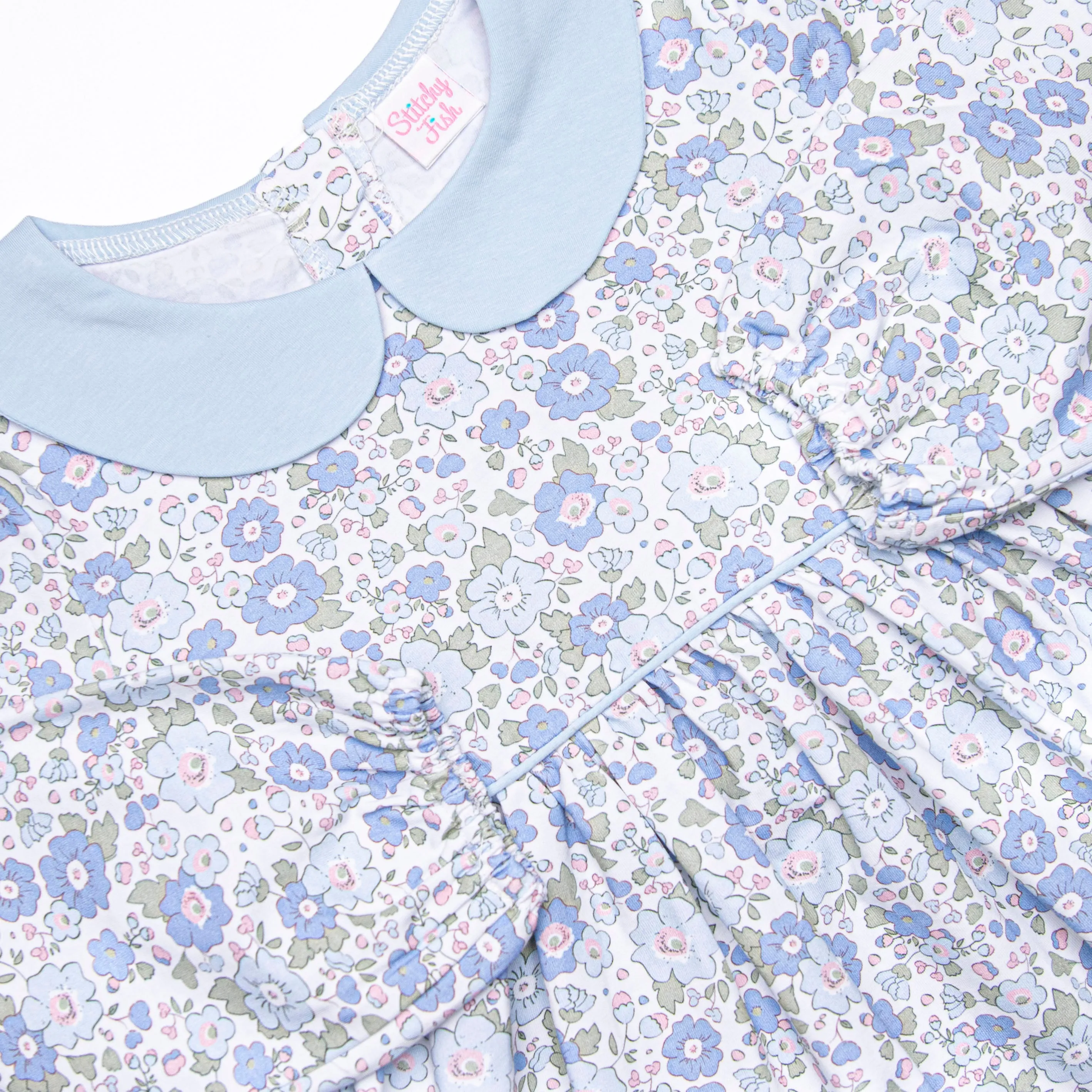 Bellflower Beauty Collared Dress, Blue