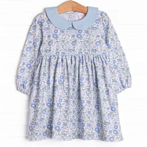 Bellflower Beauty Collared Dress, Blue