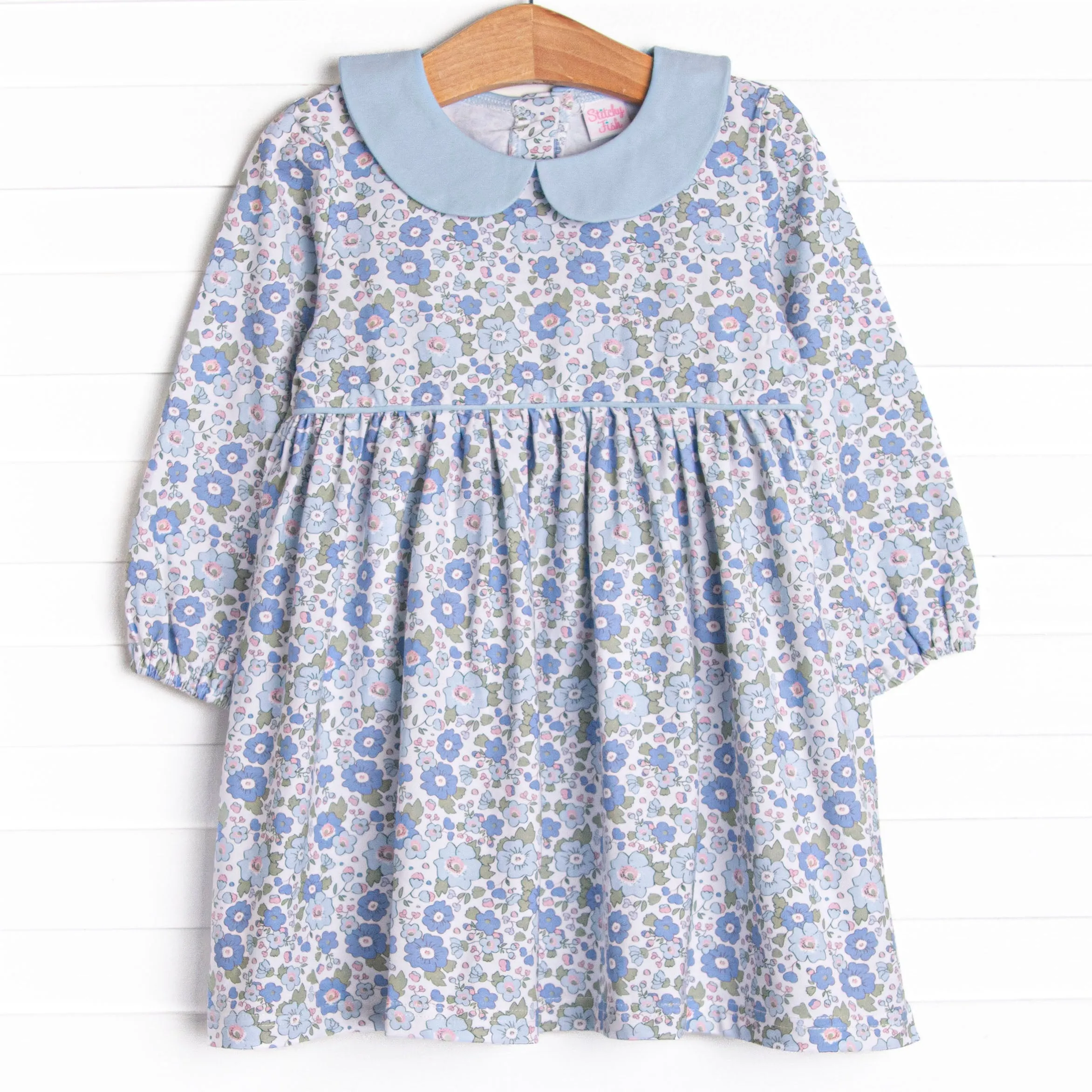 Bellflower Beauty Collared Dress, Blue