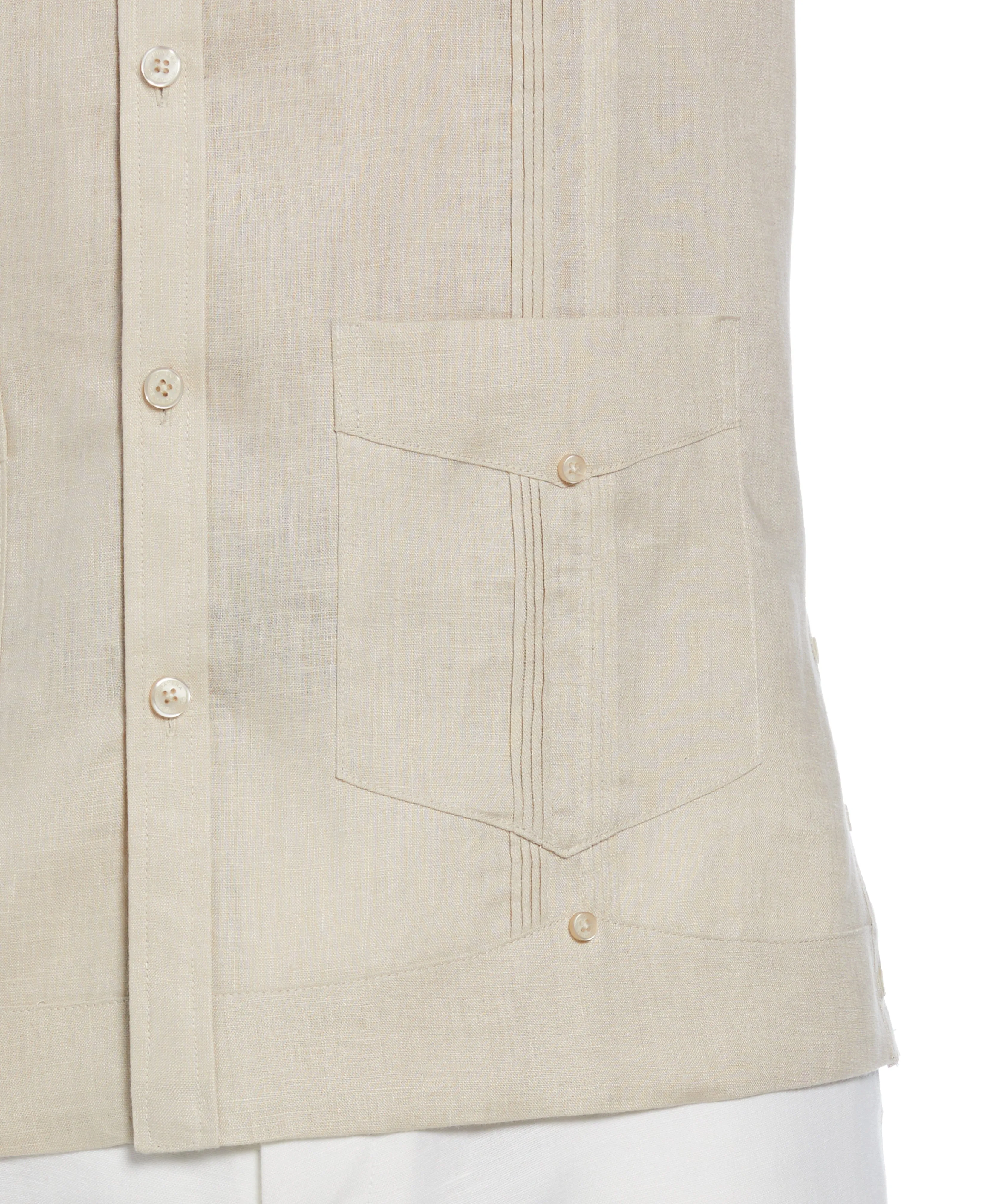 Big & Tall 100% Linen Classic Guayabera Shirt - Long Sleeve