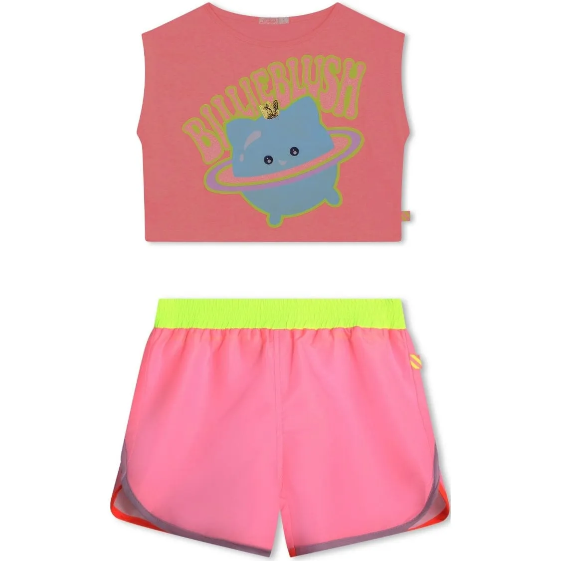 BILLIEBLUSH - Character T & Beach Shorts - Pink