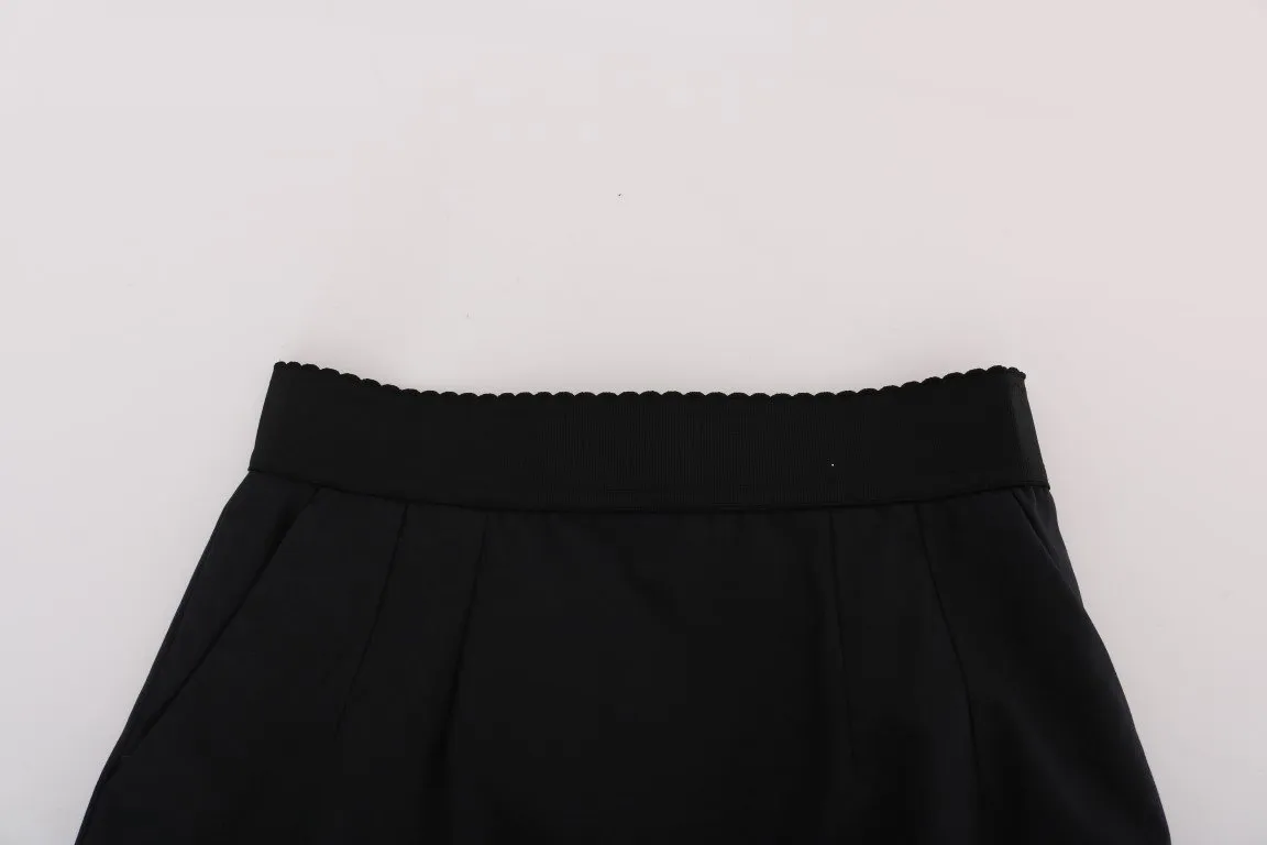 Black Cotton Lace Skirt