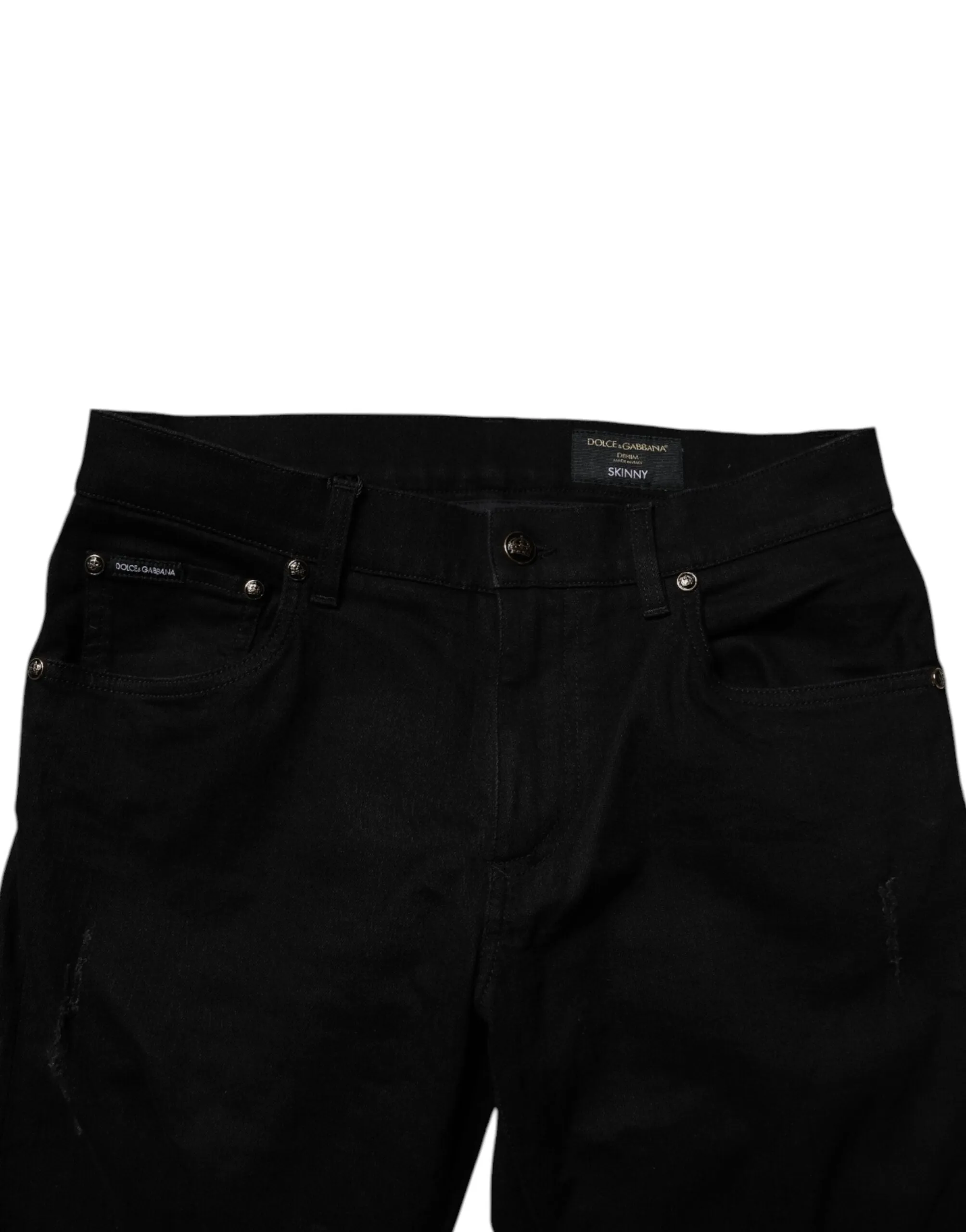 Black Cotton Stretch Skinny Men Denim Jeans