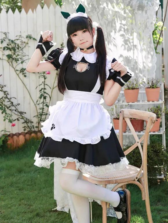 Black Lolita OP Dress Ruffles Bows Lolita One Piece Dresses