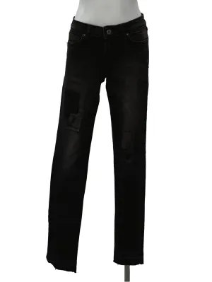 Black Low Waisted Super Skinny Jeans