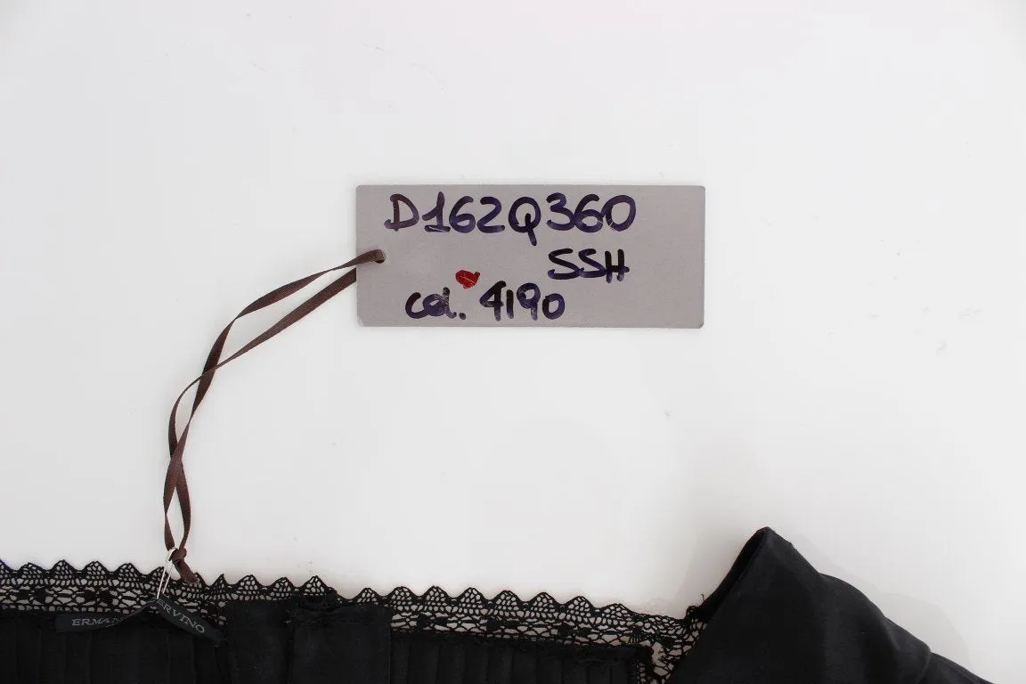 Black Shift Sheath Dress Short Sleeve Cocktail Dress
