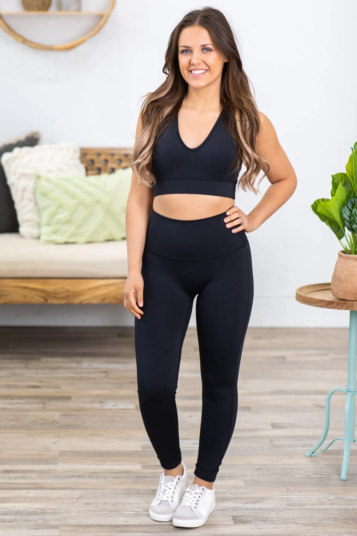 Black Sports Bra and Legging Set