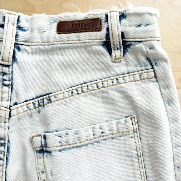 Blank NYC Women's High Waisted Front Pleat Acid Wash Distressed Jeans Size 25