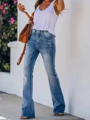 Blau bootcut-jeans - laura