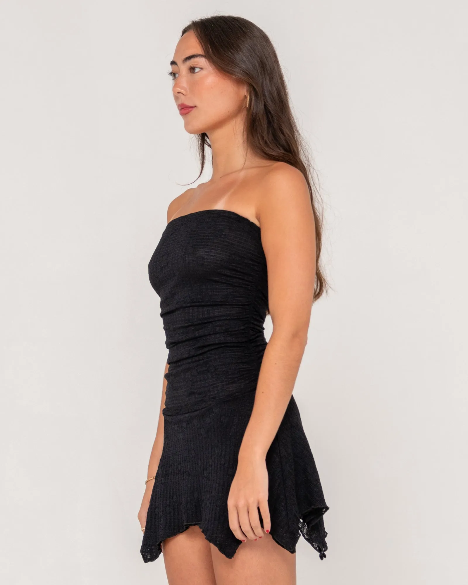 Bloomed Lace Mini Tube Dress