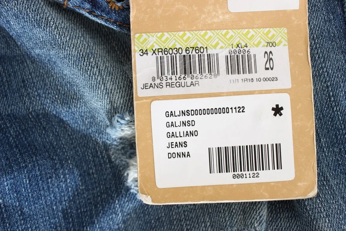Blue Wash Cotton Blend Slim Fit Bootcut Jeans