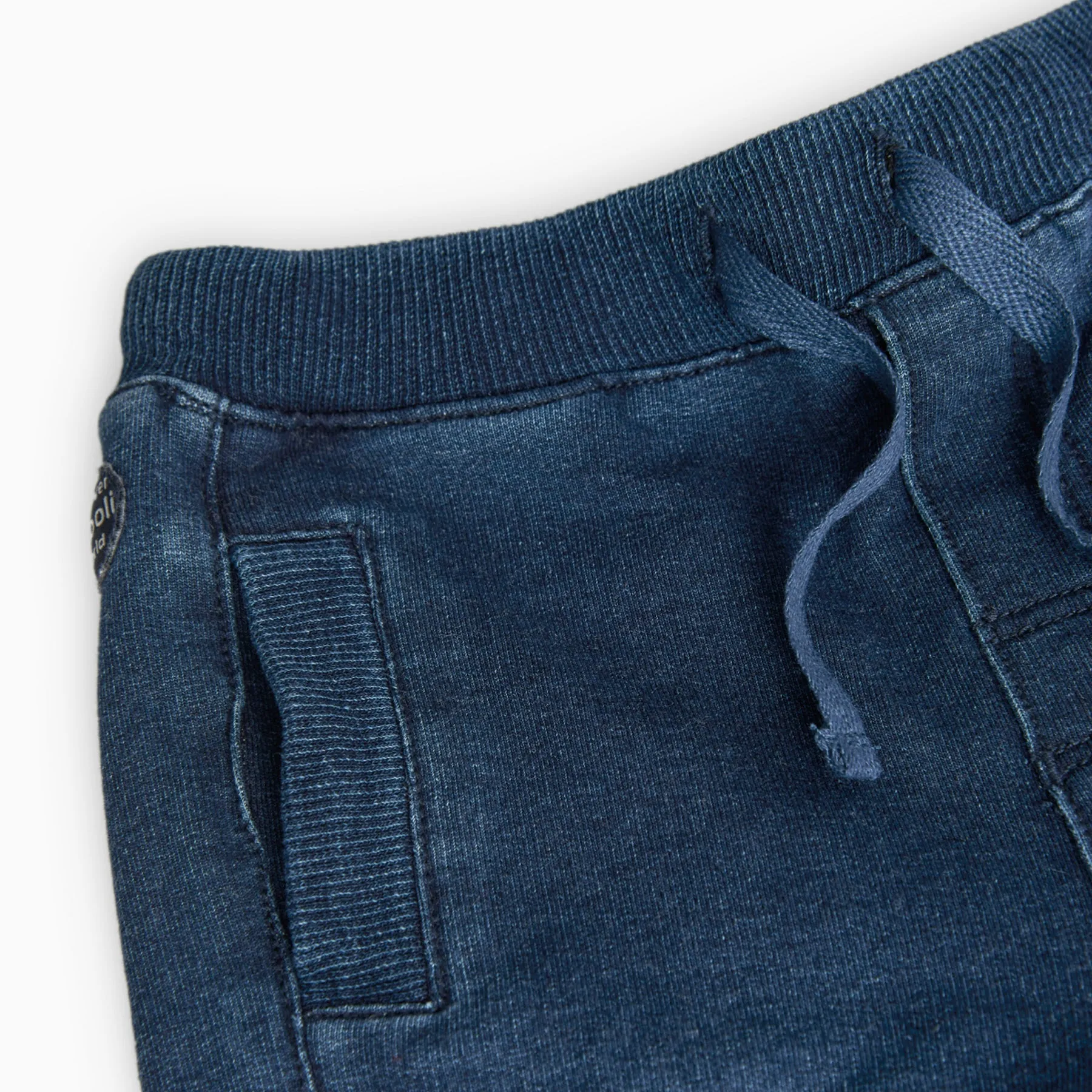 Boboli Blue Fleece Denim Joggers