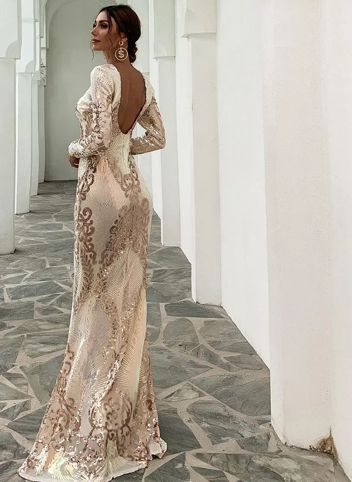 Bodycon Maxi Multi Evening Party Dress