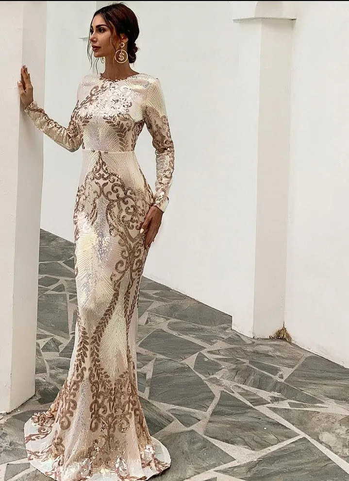Bodycon Maxi Multi Evening Party Dress