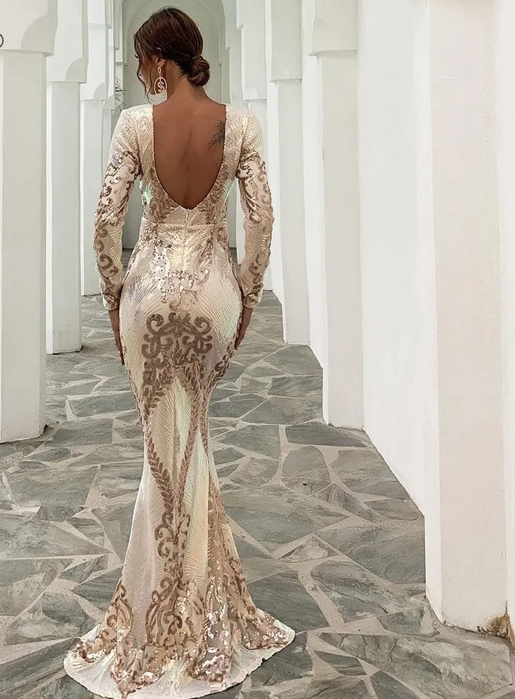 Bodycon Maxi Multi Evening Party Dress
