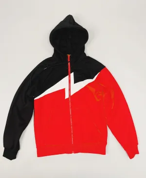 Bolt Red/Black Zippered Drawstring Hoodie Sweatpants Set