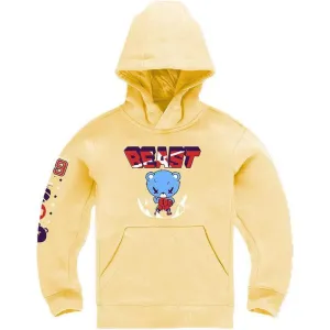 Boy's Beast Pullover Hoodie, Pale Yellow