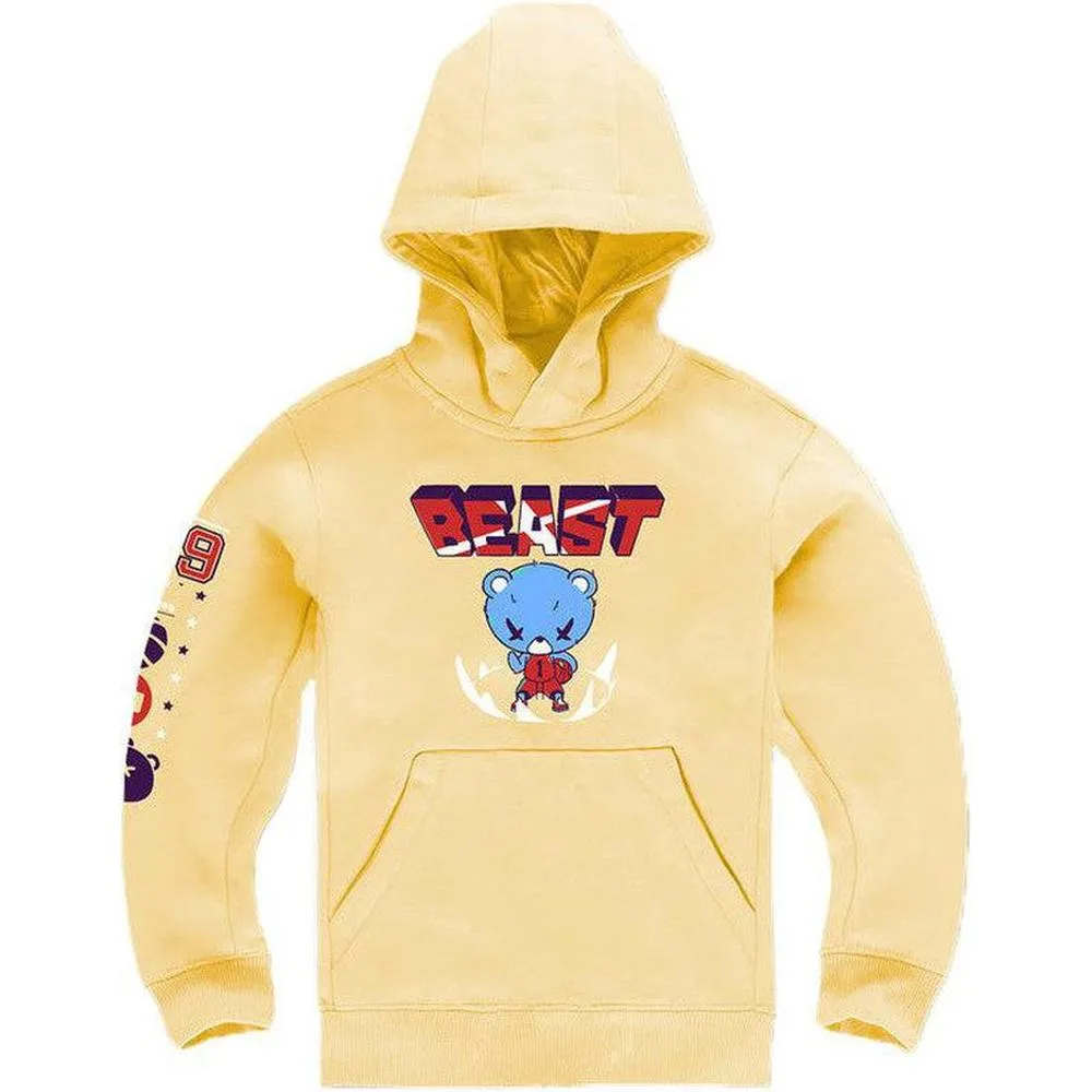 Boy's Beast Pullover Hoodie, Pale Yellow