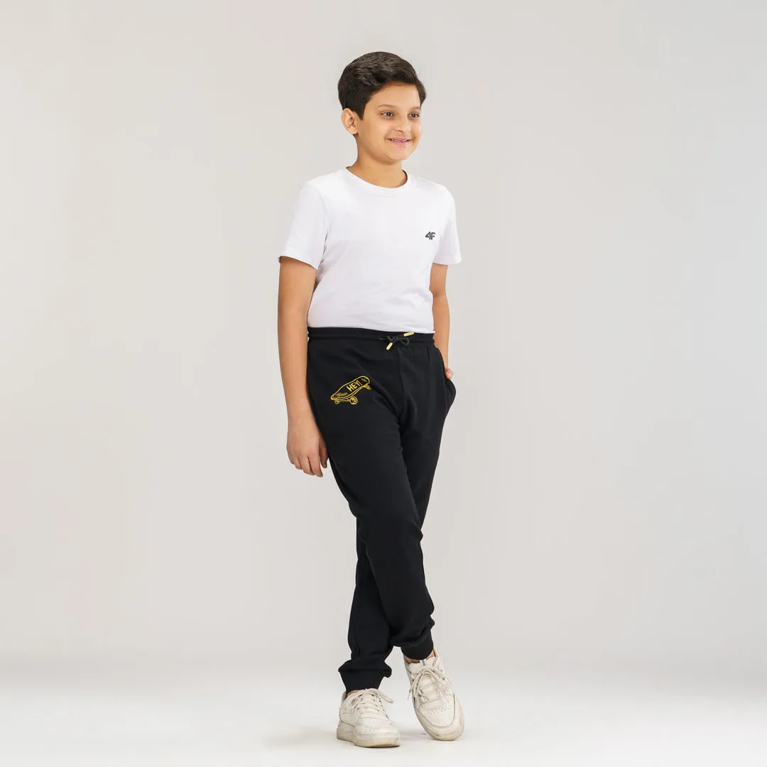 Boys Black Joggers