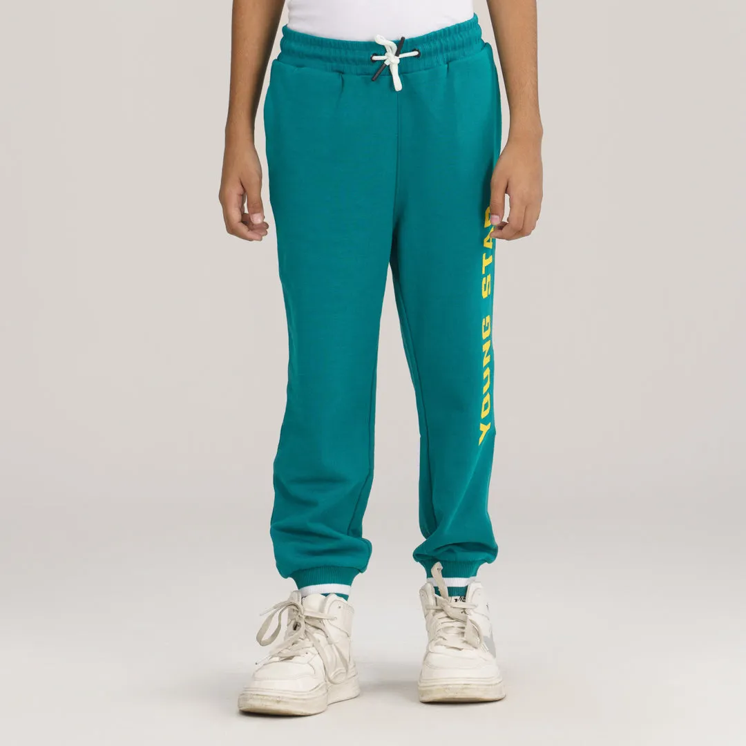 Boys Green Joggers