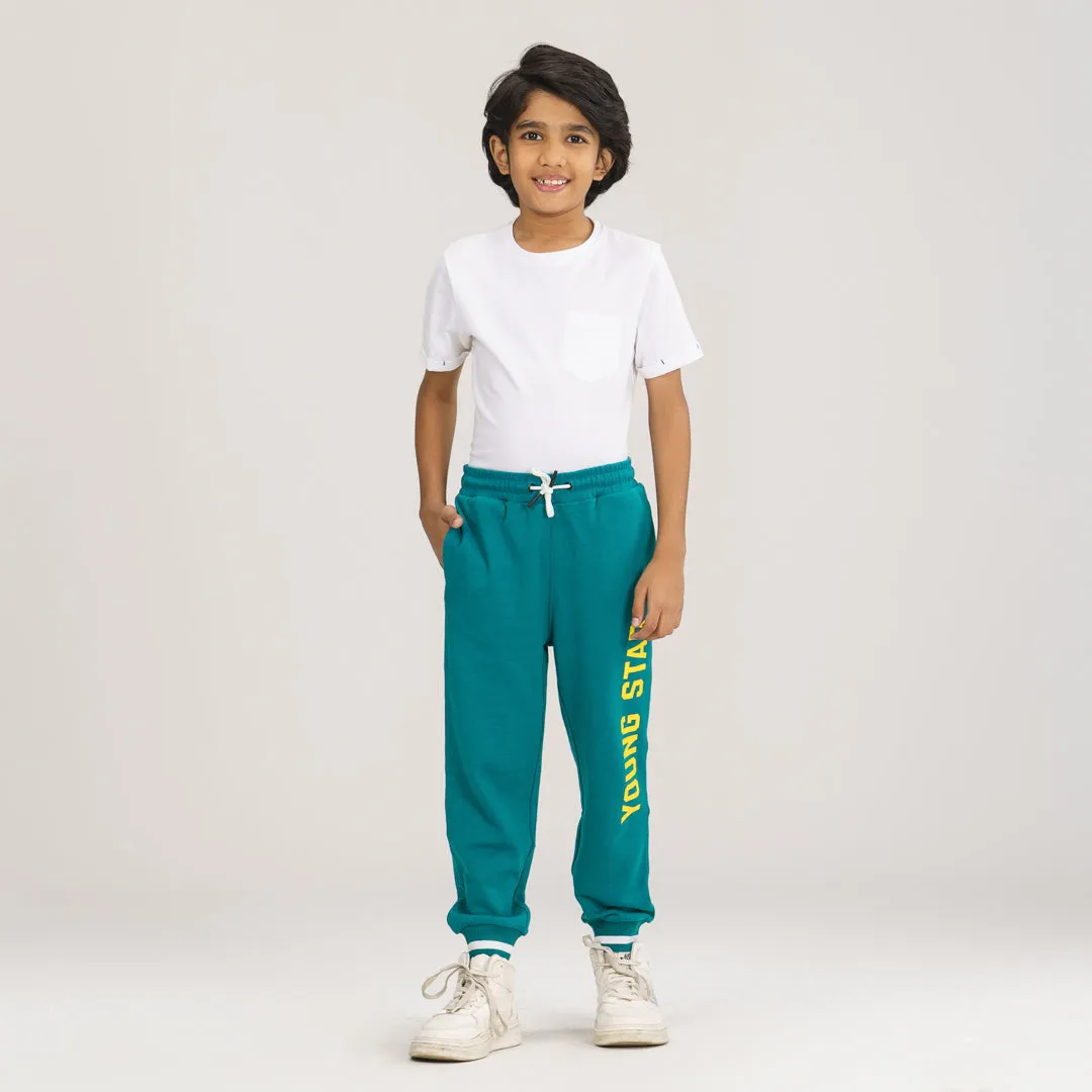 Boys Green Joggers