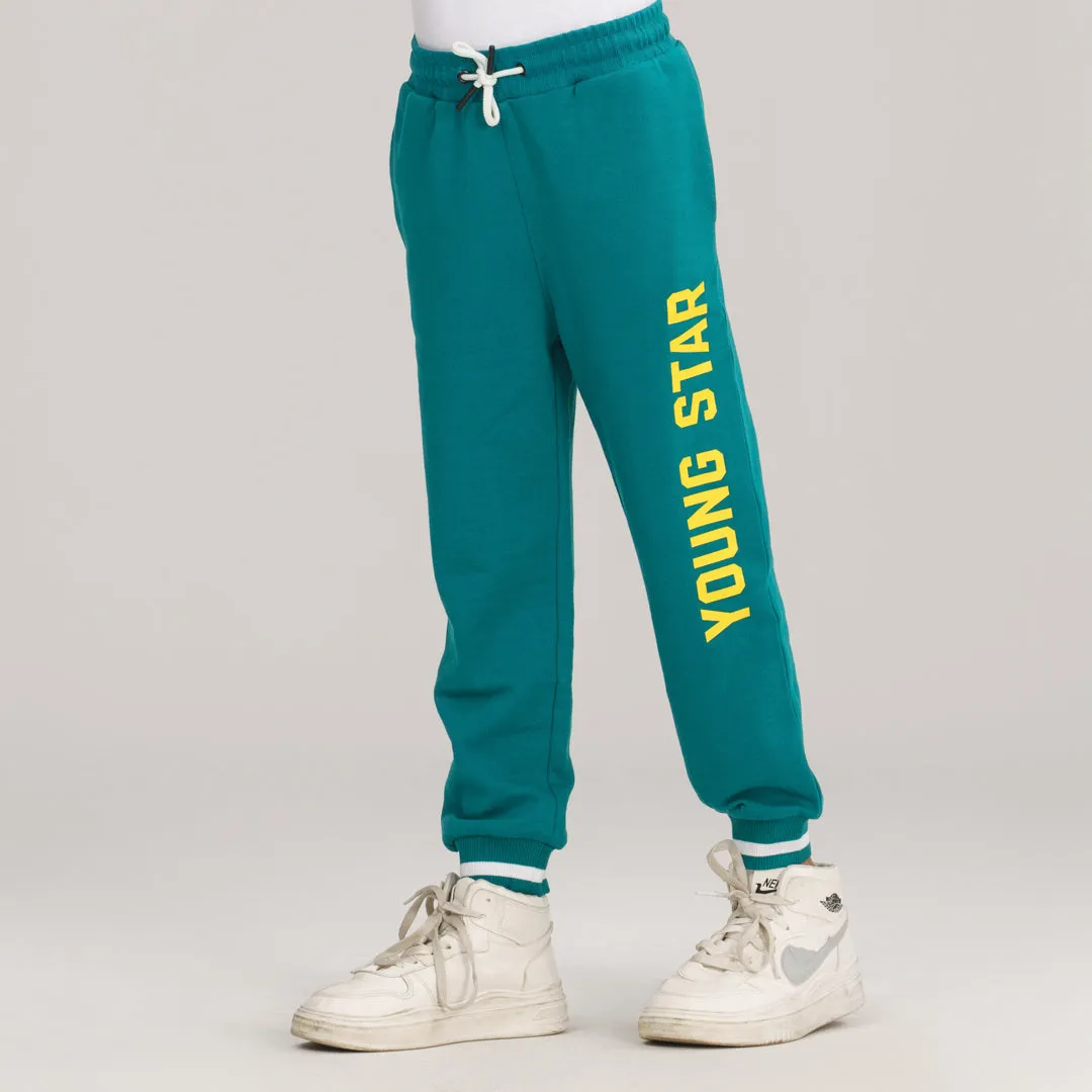 Boys Green Joggers
