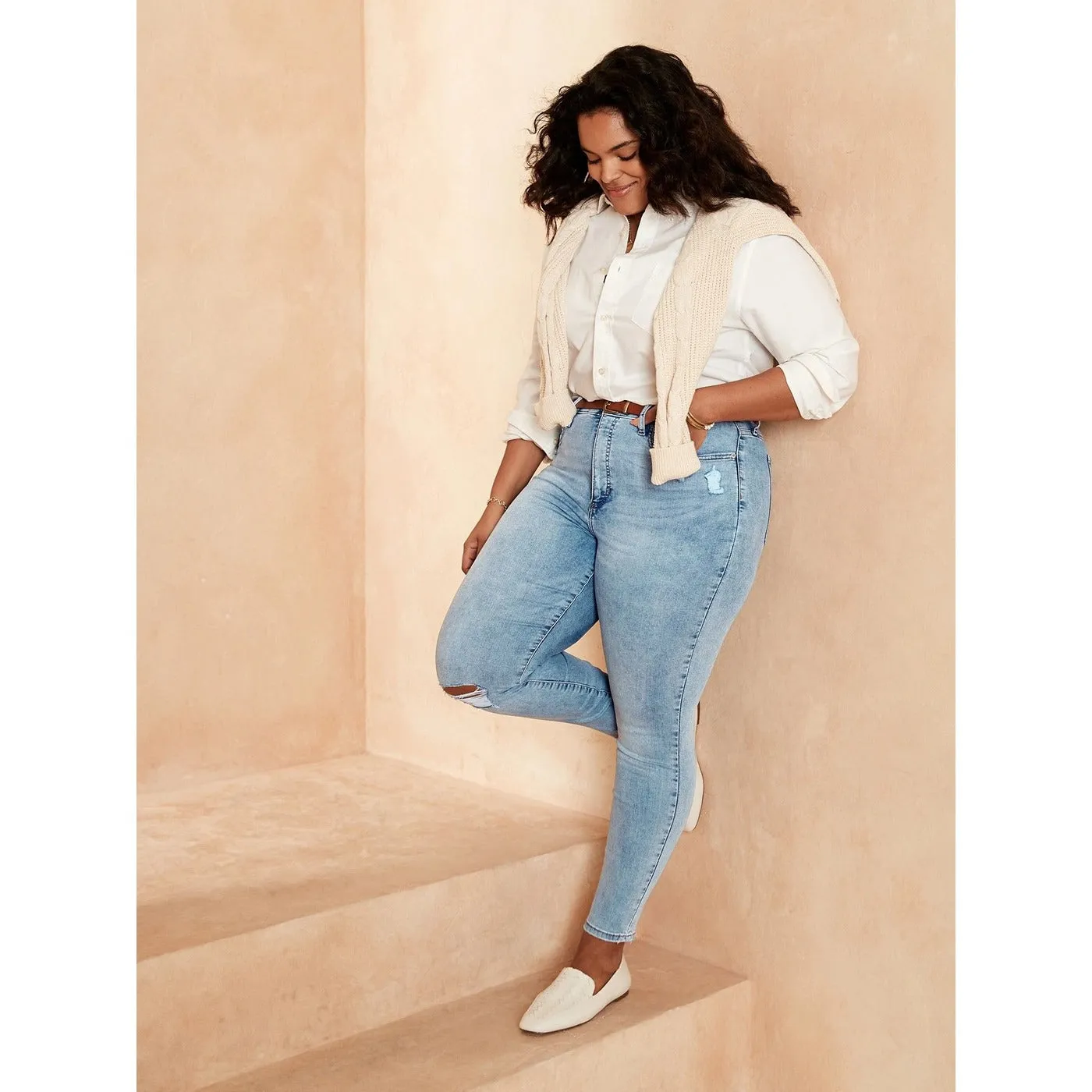 BR High Rise Ripped Skinny Jeans