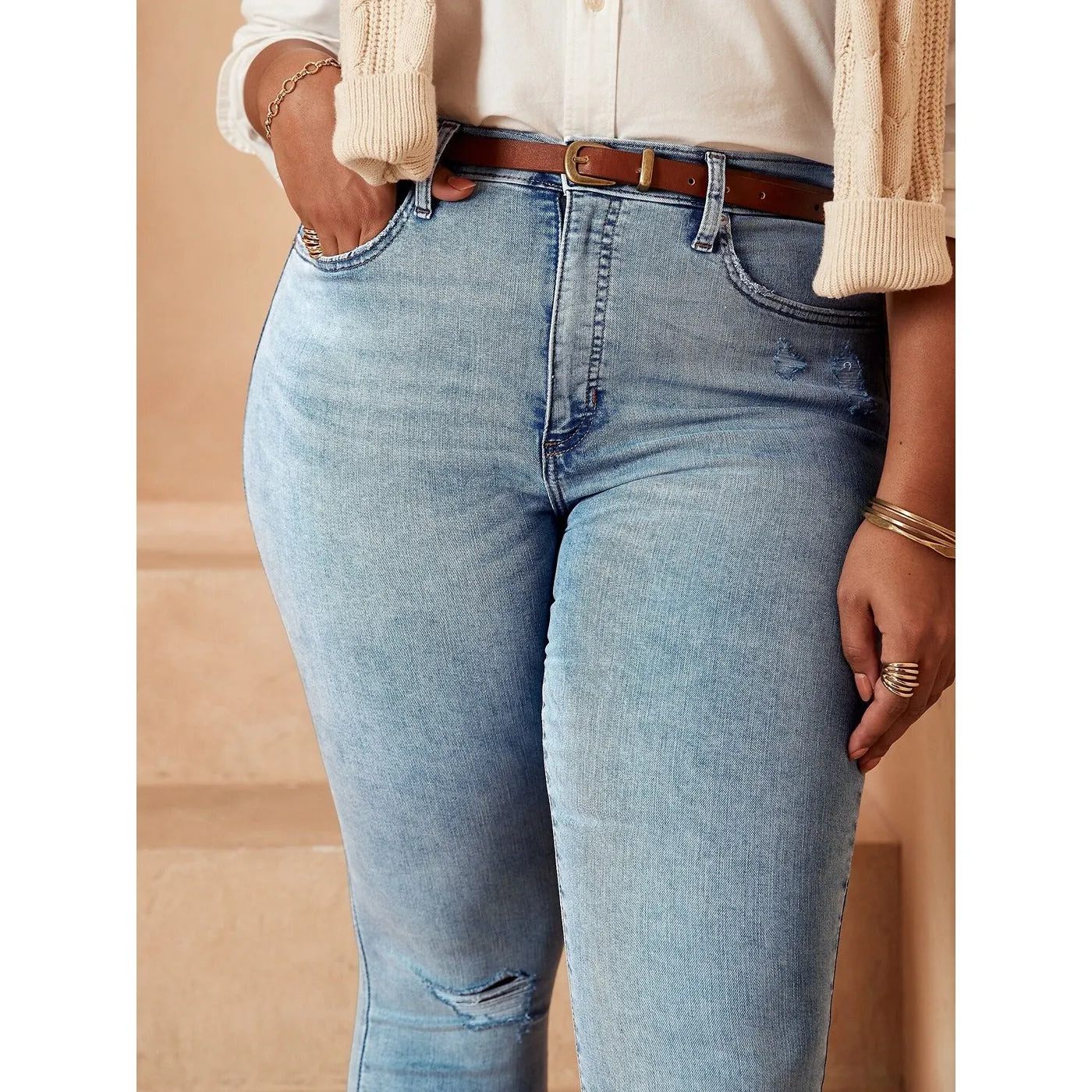 BR High Rise Ripped Skinny Jeans