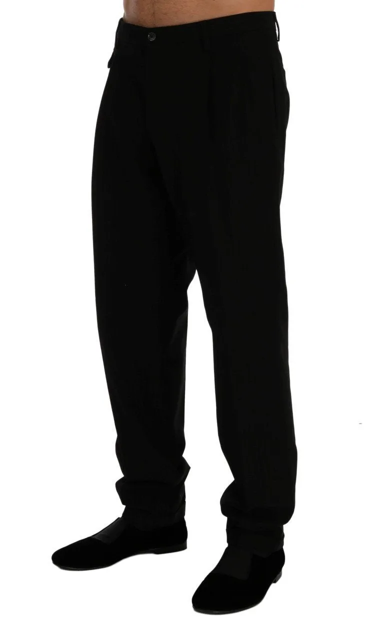 Brown Striped Cotton Dress Formal Pants