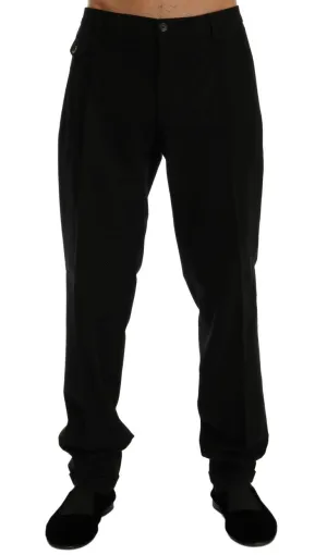 Brown Striped Cotton Dress Formal Pants