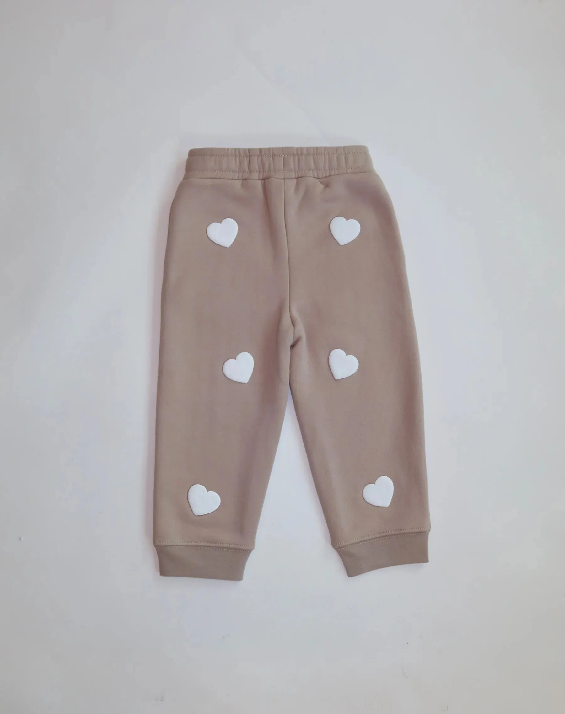 Brunette The Label "All Over Hearts" Jogger - Oyster