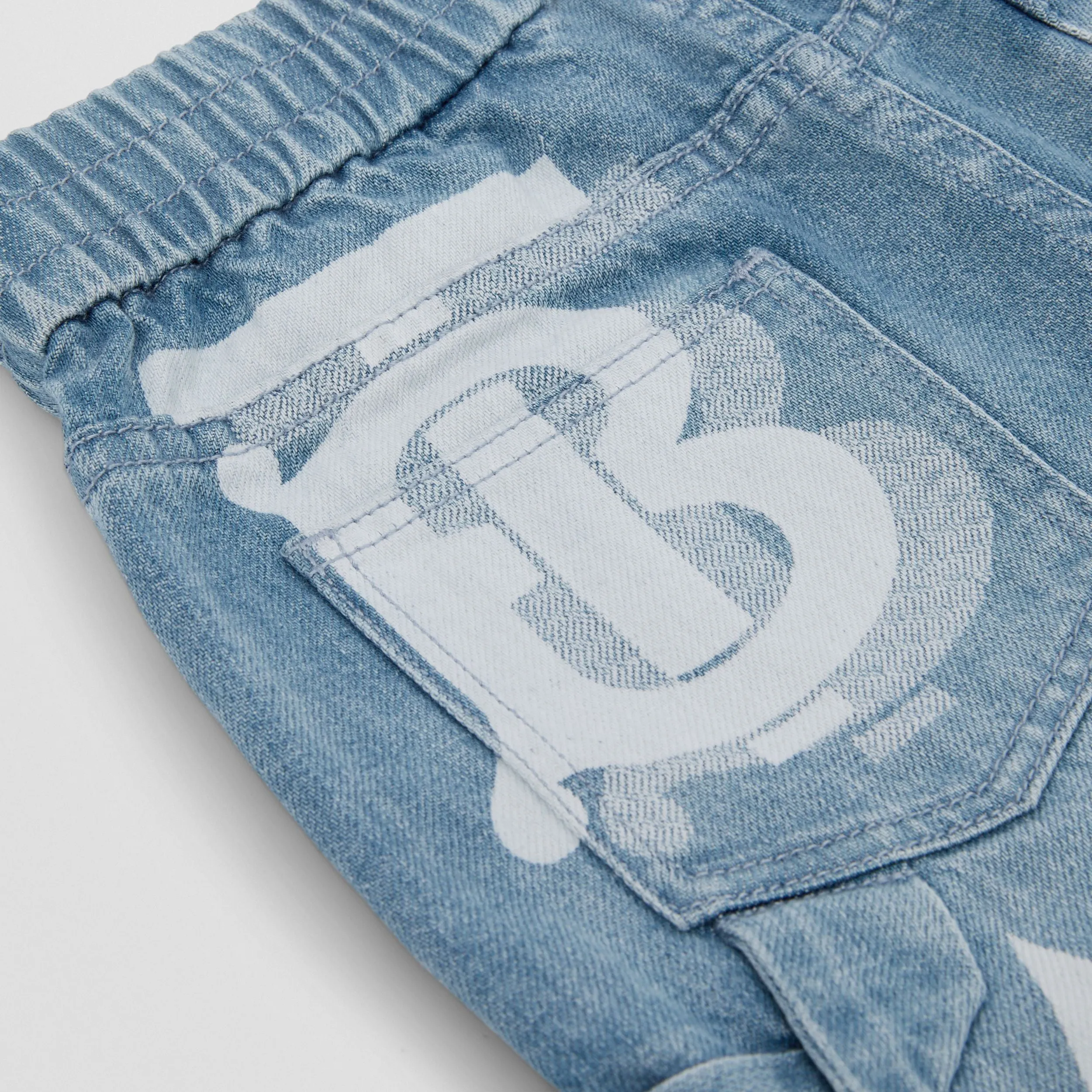 Burberry TB Star Print Japanese Denim Shorts