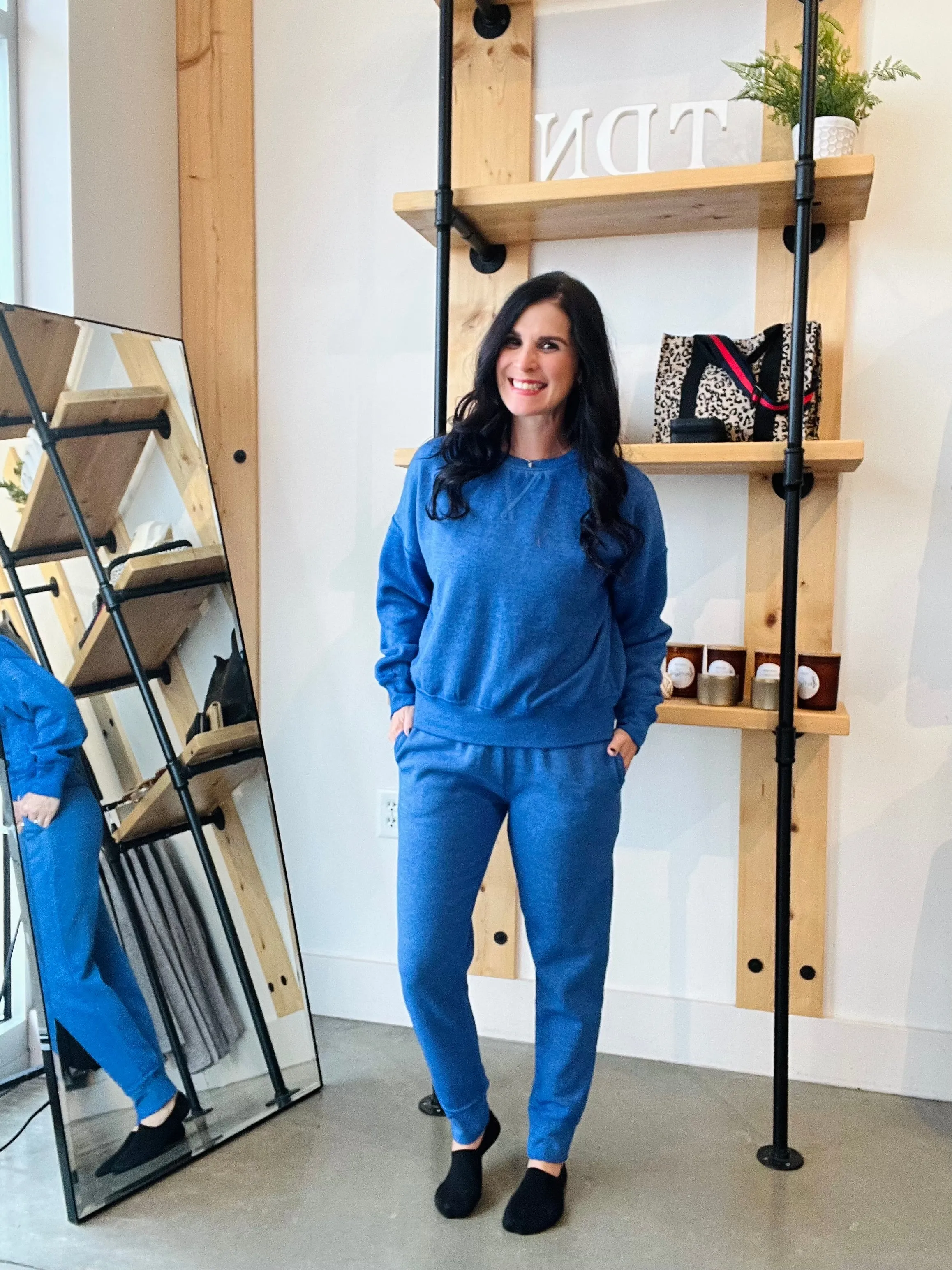 Burn Out Fleece Joggers - Team Blue