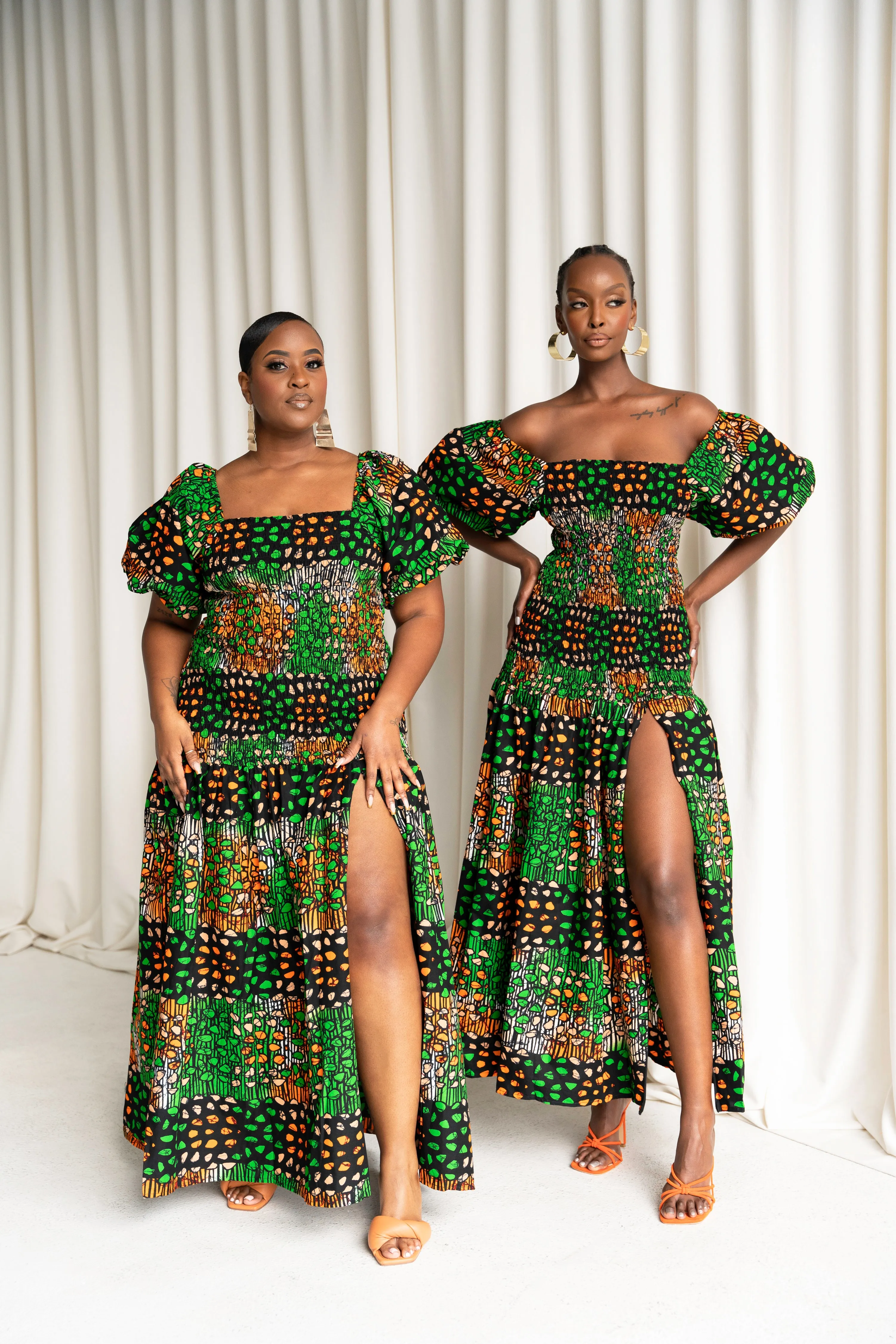 BUSAYO African print smocked body maxi dress